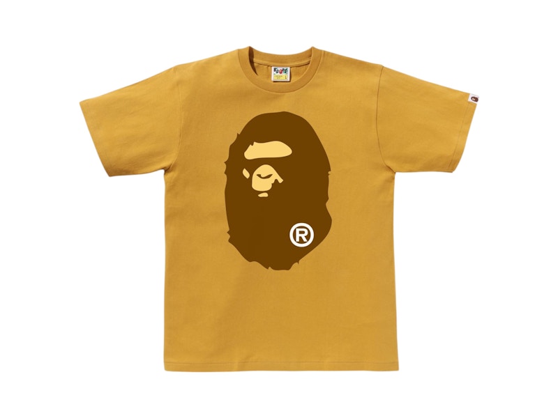 Pre-owned Bape Men's  Big Ape Head T-shirt In Yellow