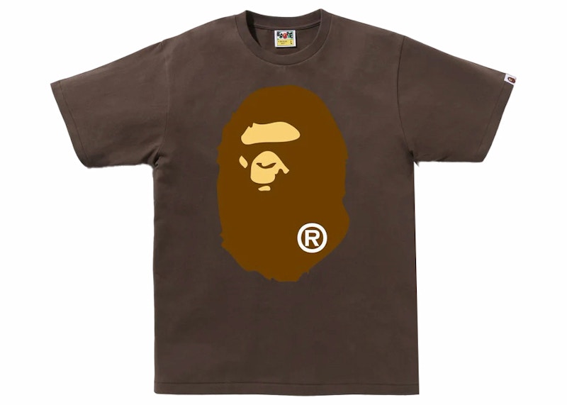 BAPE Big Ape Head Tee Brown Men's - FW23 - US