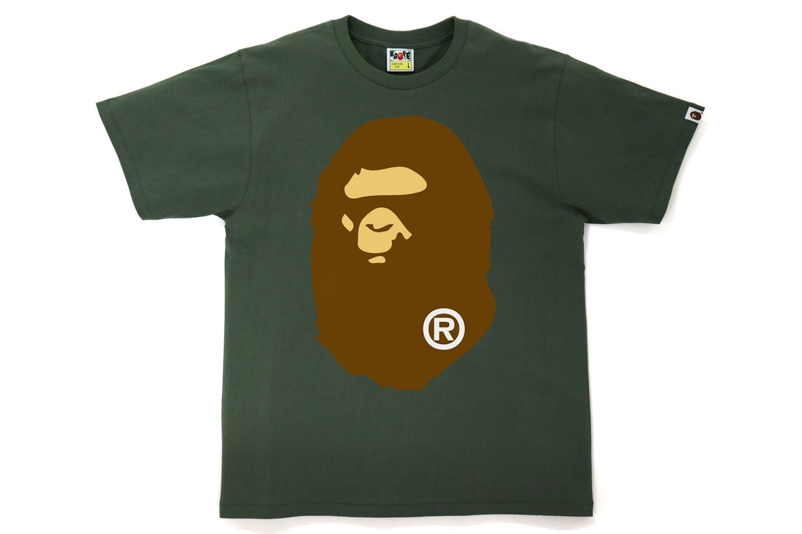 Click to view more detailed imagery on our partner's website Pre-owned Bape Big Ape Head Tee (fw21) Olivedrab