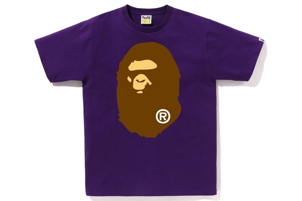 Pre-owned Bape Big Ape Head Tee (ss23) Purple