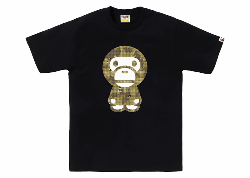 BAPE Bitmap Big Baby Milo Tee Schwarz