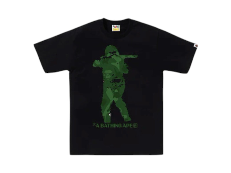 BAPE Bitmap Soldat T-Shirt Schwarz