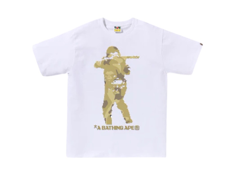 BAPE Bitmap Soldat T-Shirt Weiß