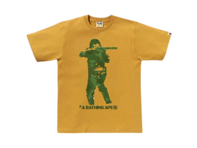 BAPE Bitmap Soldat T-Shirt Gelb