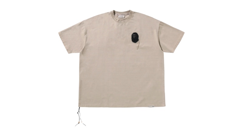 BAPE Black Japanese Patch Washed Tee Beige