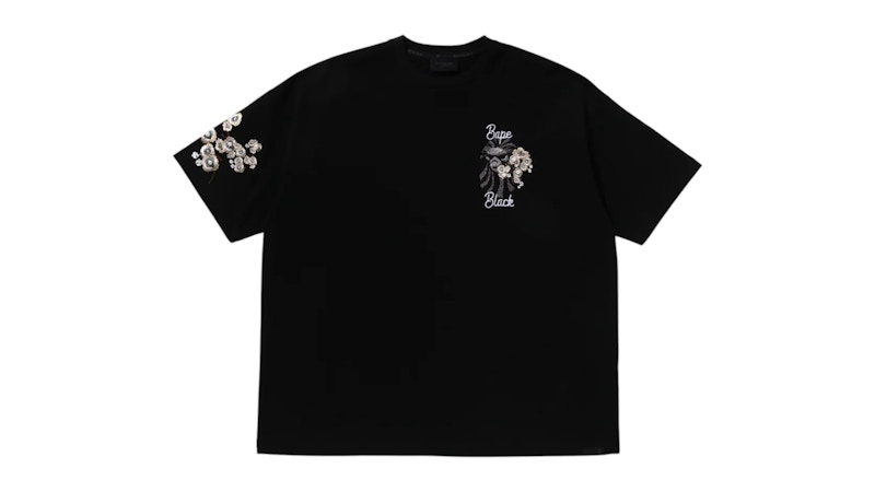 【A BATHING APE】BAPE BLACK PEARL EMB FLORAL TEE 要在庫確認 BAPE-Black-Pearl-Emb-Floral-