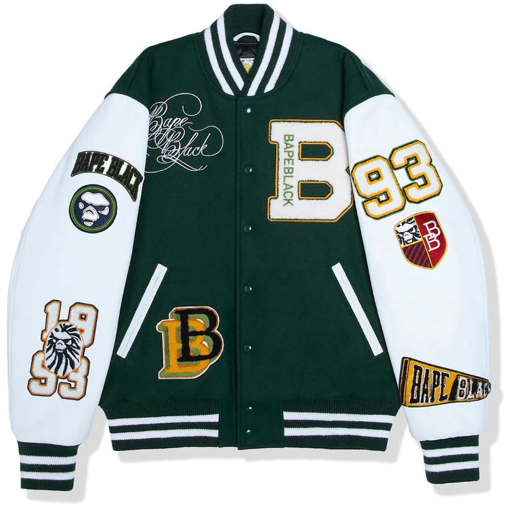 BAPE Black x Golden Bear Sportswear Varsity Jacket Green Men's - SS23 - US