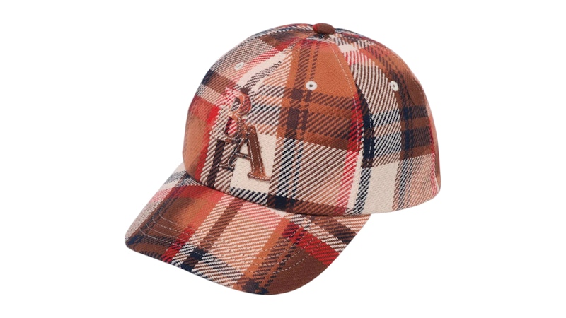 BAPE Bleached Check Panel Cap Red Men's - FW25 - GB