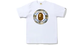 BAPE Block Check Busy Works Tee (FW22) White Beige