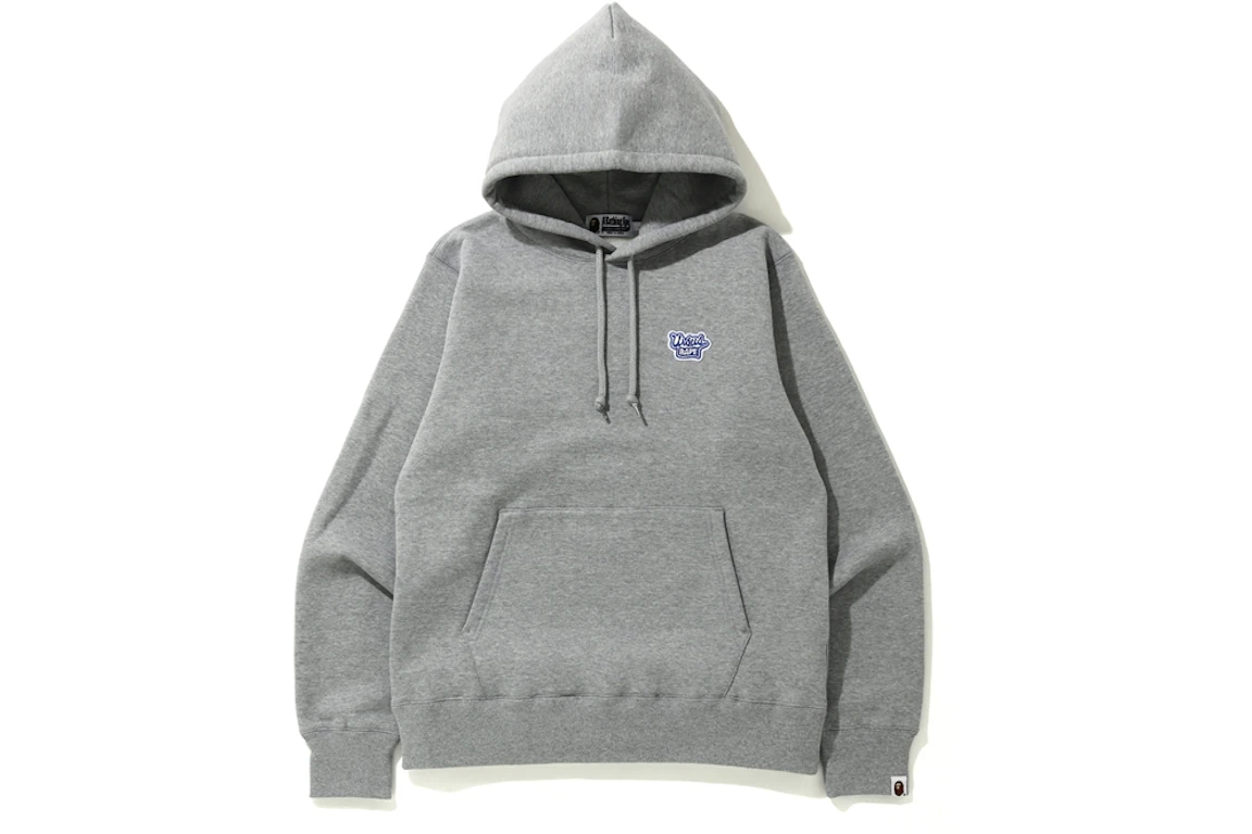 BAPE Blue Ribbon One Point Pullover Hoodie Grey