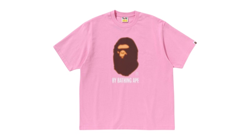 Pre-owned Bape Men's Blur By Bathing Ape Relaxed Fit Tee Shirt In Pink