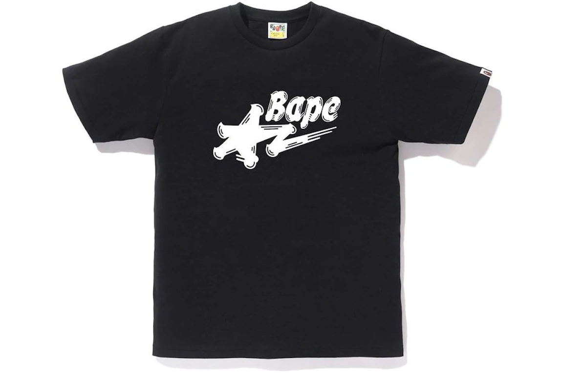BAPE Brush Bape STA Logo Tee Black