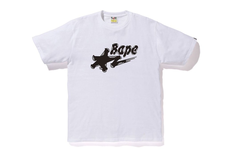 BAPE Brush Bape STA Logo Tee White Men's - US