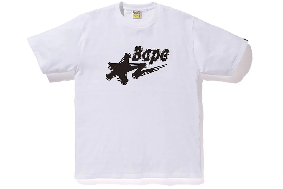 BAPE Brush Bape STA Logo Tee White