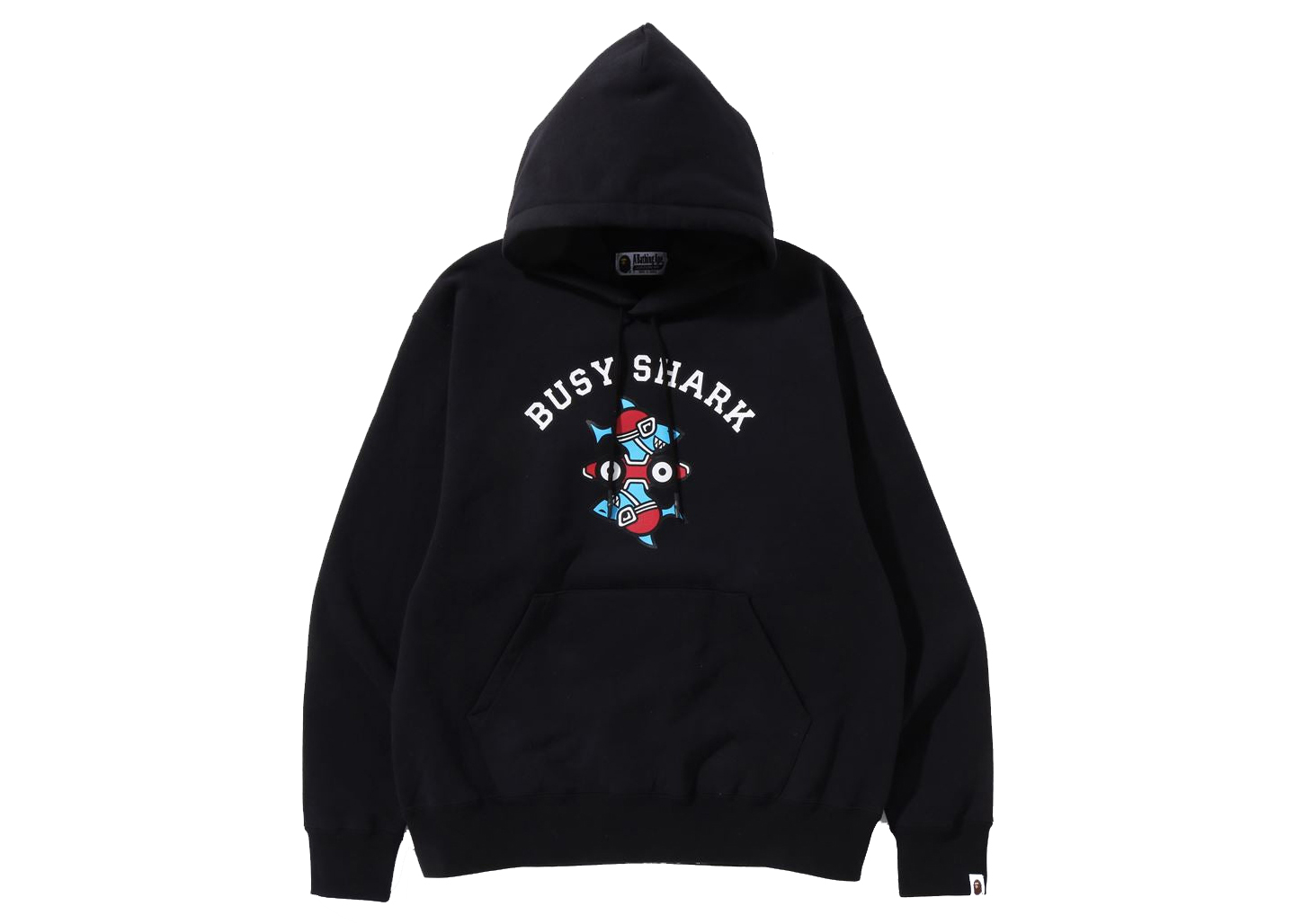 BAPE Busy Shark Relaxed Fit Pullover Hoodie (SS22) Black Men's