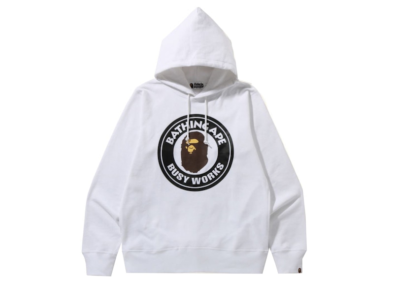 BAPE Busy Works Pullover Hoodie (SS22) White - SS22 Men's - US