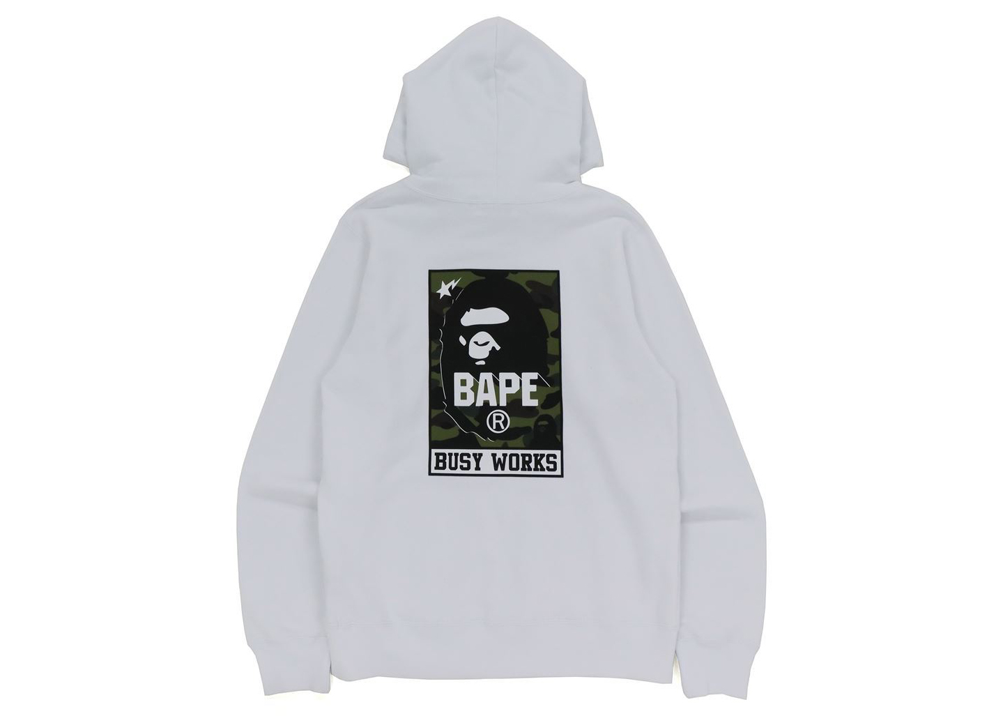 BAPE Busy Works Pullover Hoodie White Men's - FW21 - US