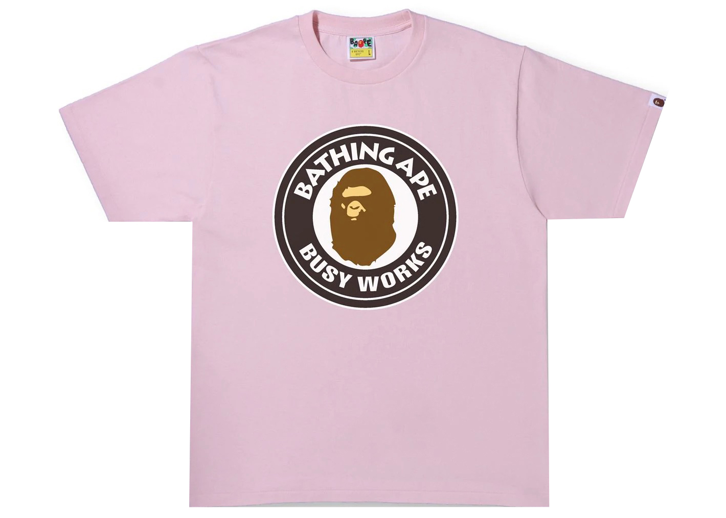 BAPE Busy Works Tee Pink Men's - SS22 - US