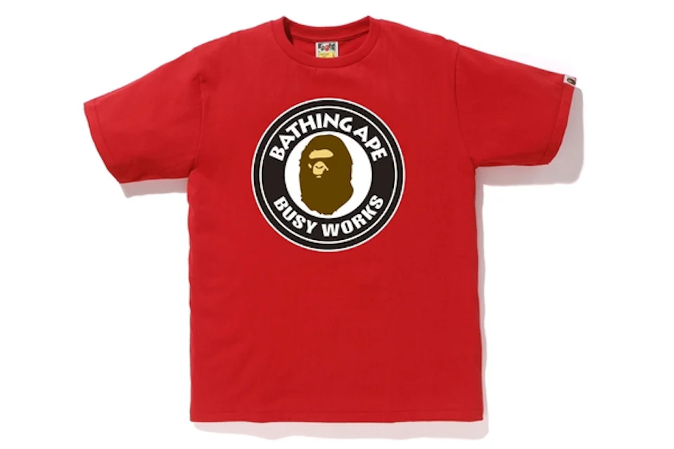 BAPE Busy Works Tee Red
