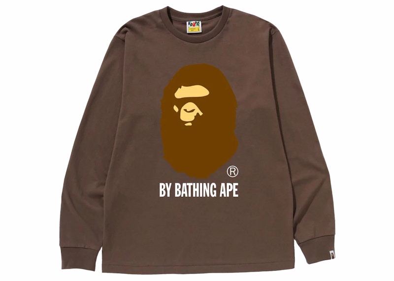 BAPE By Bathing Ape L/S Tee Brown Men's - FW23 - US