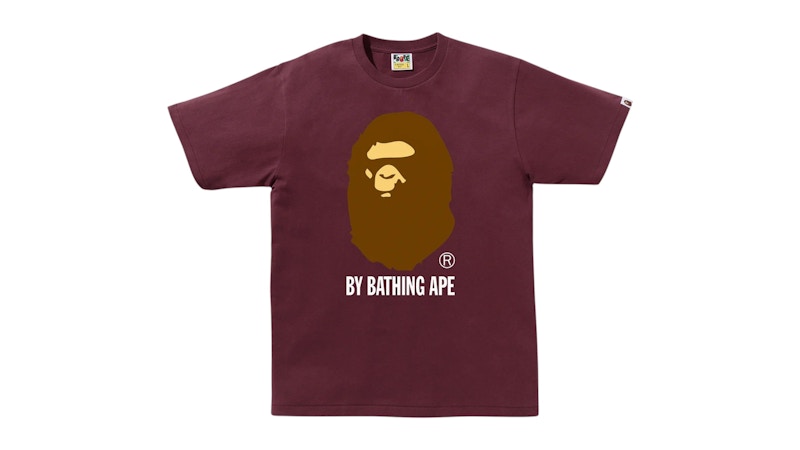 Pre-owned Bape Men's  By Bathing Ape Tee Shirt In Burgundy