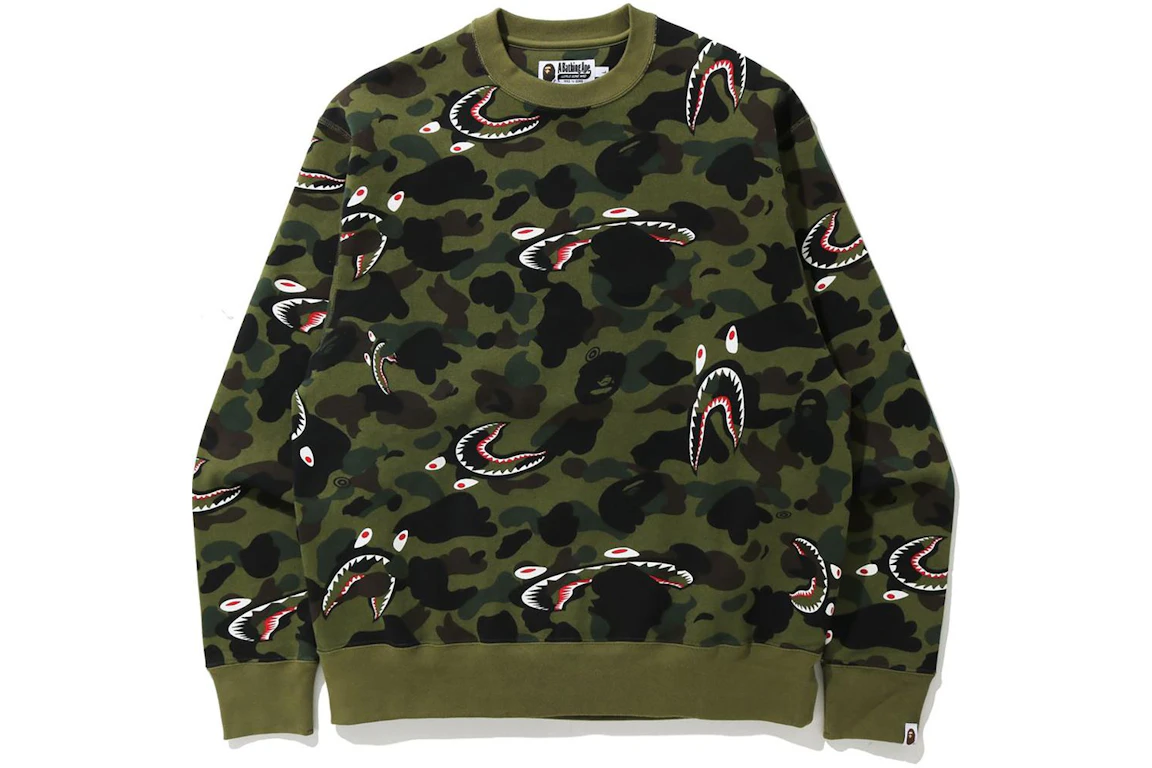 BAPE Camo Shark Crewneck FW20 Green
