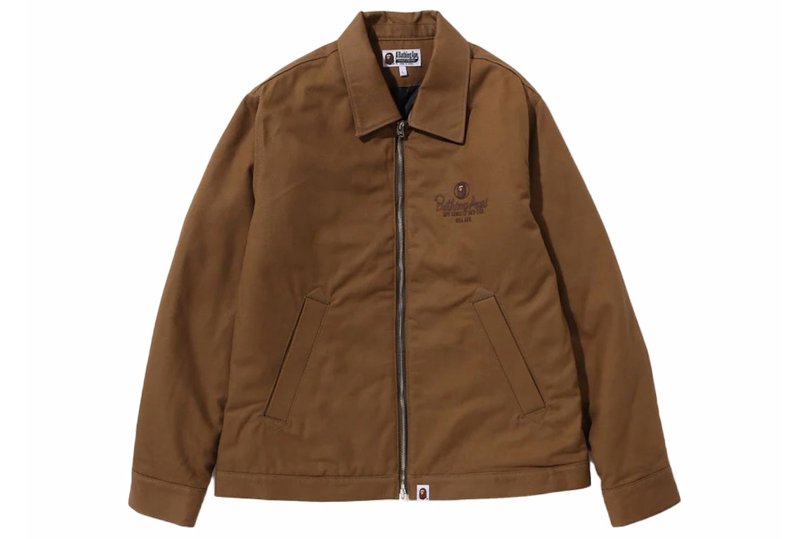 Pre-owned Bape Canvas Work Jacket Brown