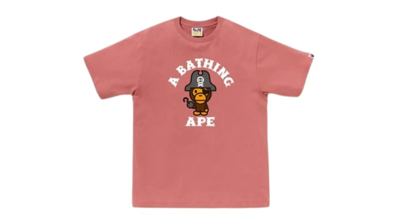 BAPE Captain Milo Pirate Tee Pink