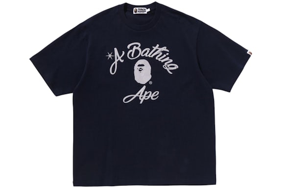 BAPE College Chain Stitch - T-shirt à coupe décontractée - Marine