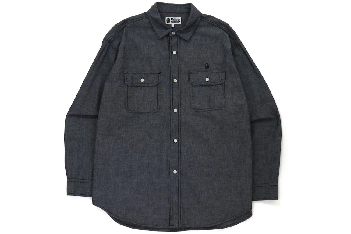 BAPE Chambray Loose Fit Shirt Black