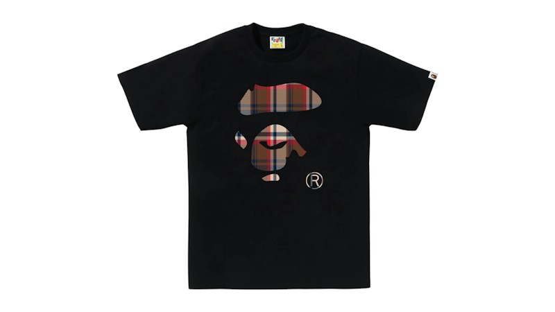 BAPE Check Ape Face Tee Black/Red