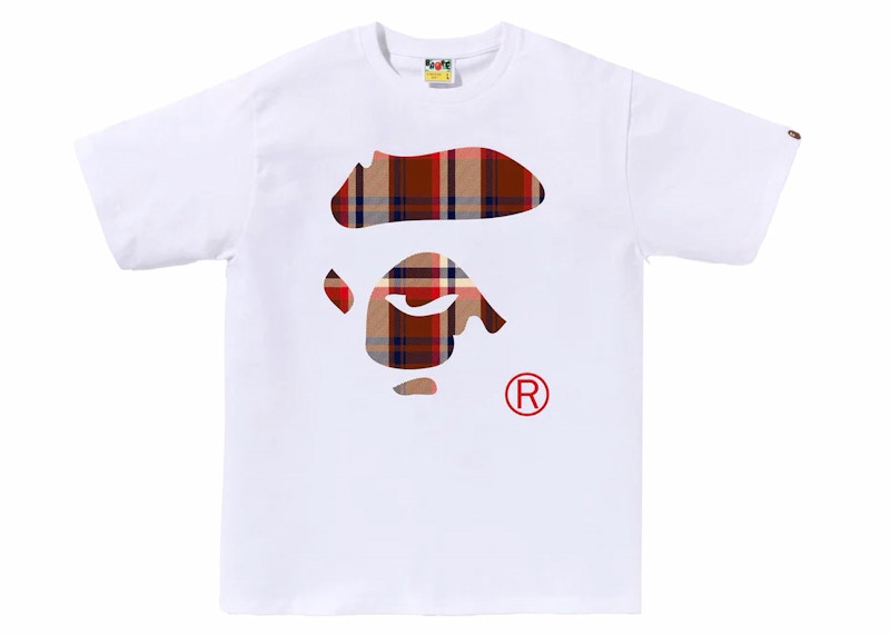 BAPE Check Ape Face Tee White メンズ - FW23 - JP