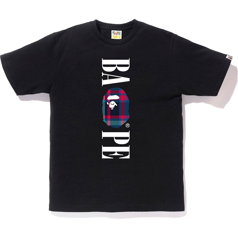 BAPE Check BAPE Logo Tee Black/Navy