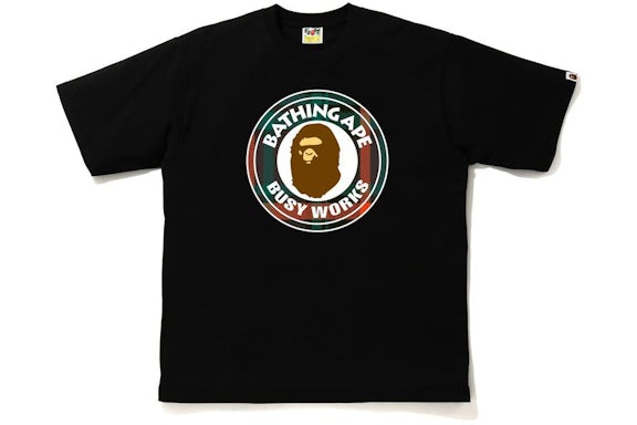 Camiseta BAPE Check Busy Works Relaxed Negro/Verde