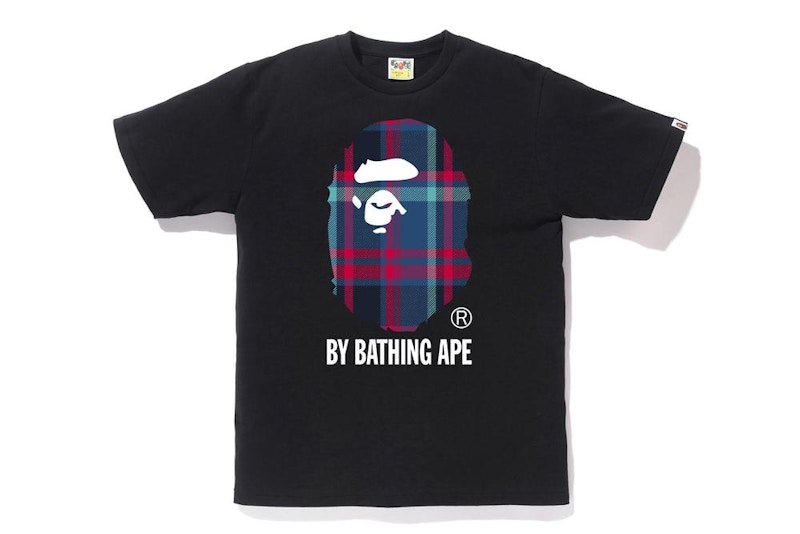 BAPE Check By Bathing Tee Black/Navy Men's - US