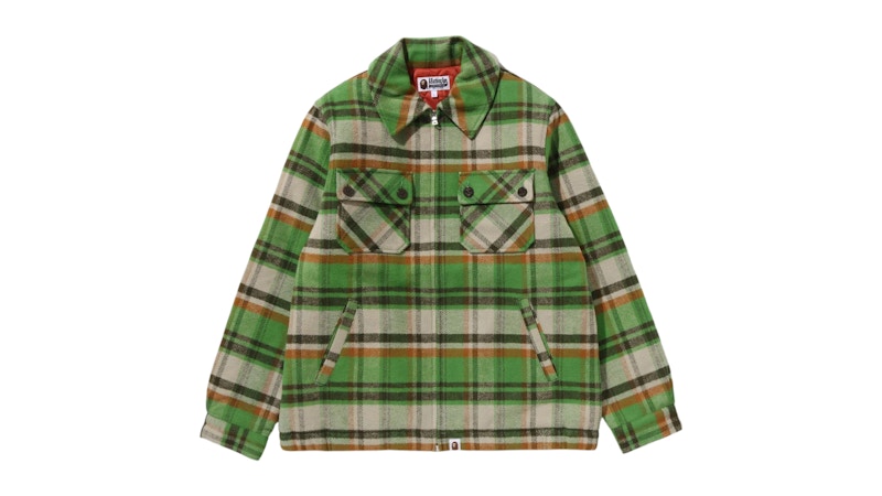 BAPE CHECK CPO JACKET Mサイズ A BATHING APE BAPE® CHECK CPO JACKET | bape.com
