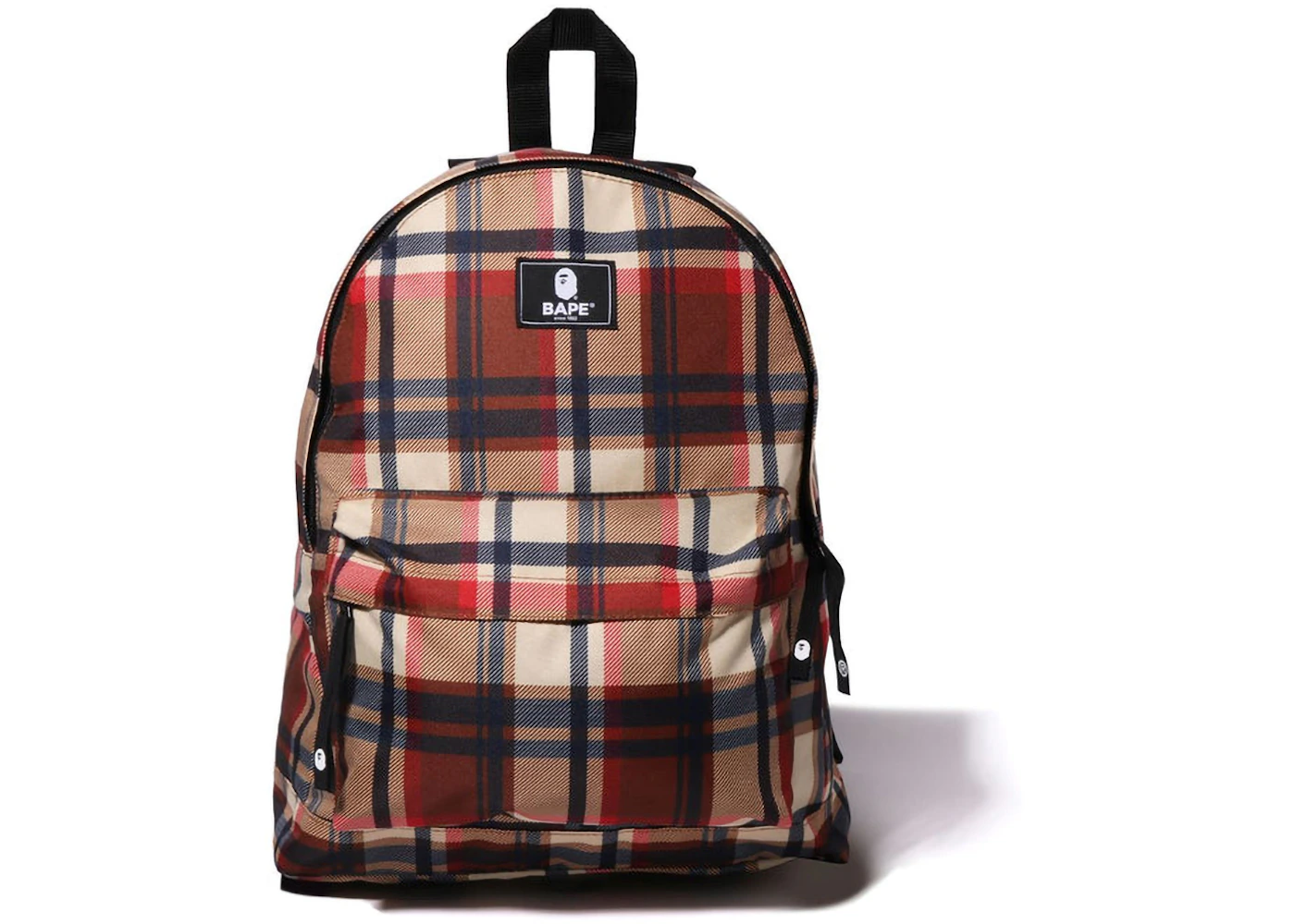 BAPE Check Daypack Backpack Red - FW22 - US