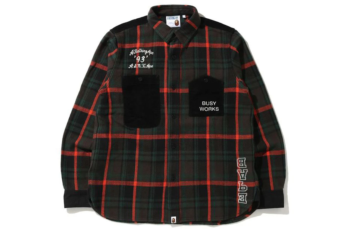 BAPE Check Flannel Shirt (FW20) Black