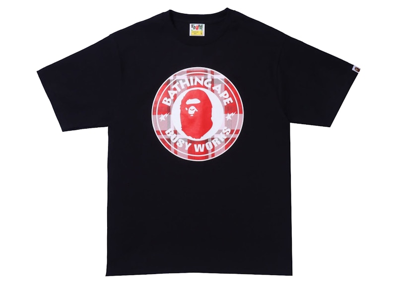 BAPE Check Gift Busy Works Tee Black
