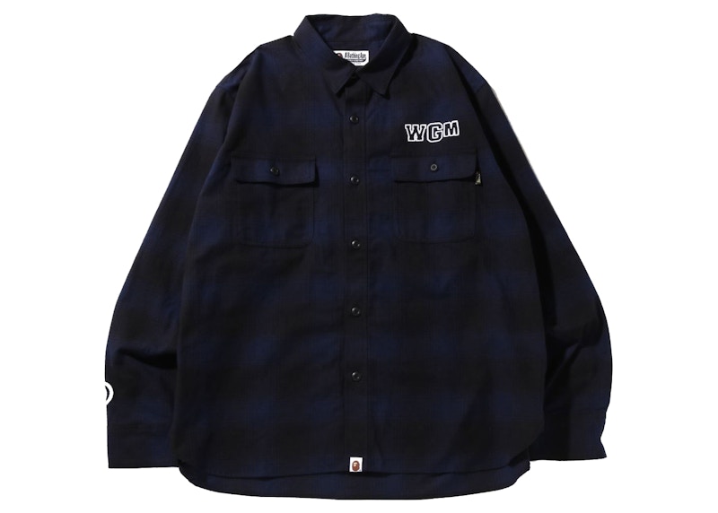 Bape flannel hot sale hoodie