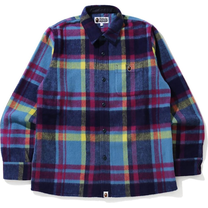 BAPE Check Shirt Blue