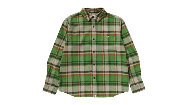 BAPE Check Shirt Green