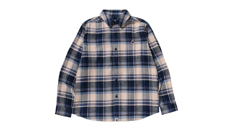 BAPE Check Shirt Navy