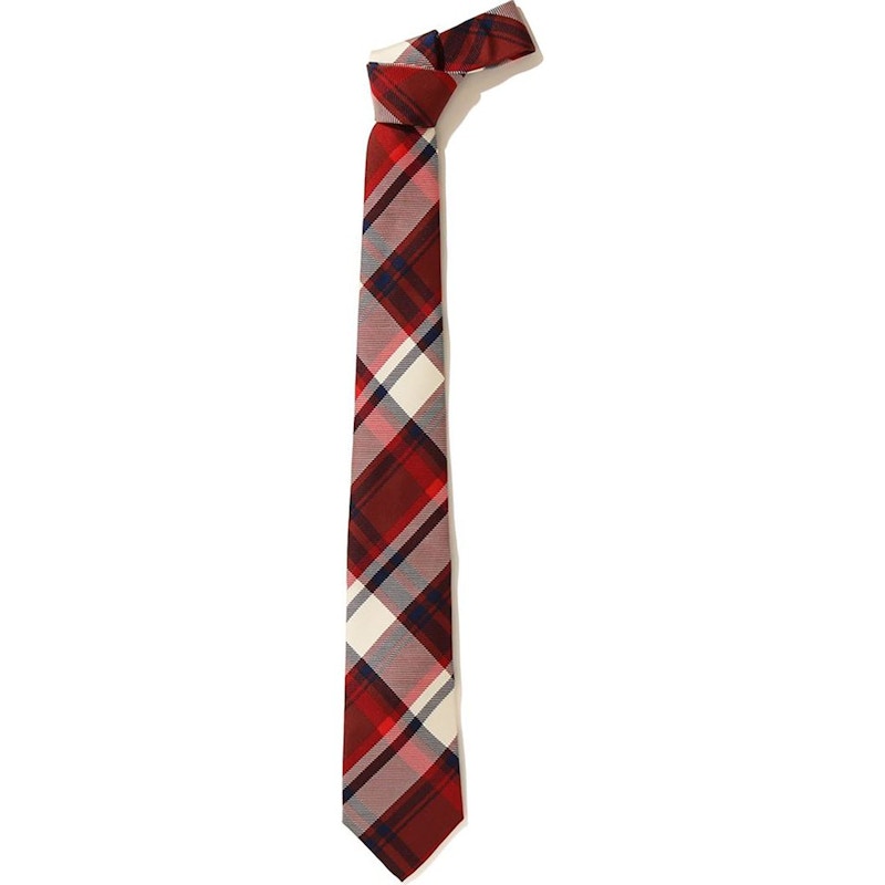 Pre-owned Bape Men's  Check Tie In Red