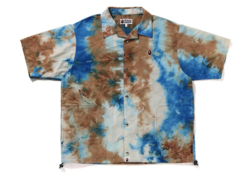 トップス BAPE CHUSEN ONE POINT OPEN COLLAR SHIRT BAPE Chusen One Point Open Collar Shirt Blue Men's - SS24 - US