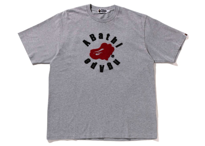 Pre-owned Bape Circular Ape Head Relaxed Fit Tee Shirt In Grey