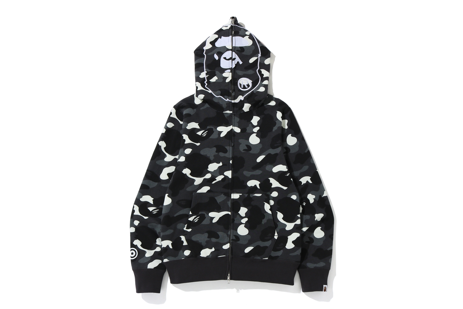 bape camo black and white