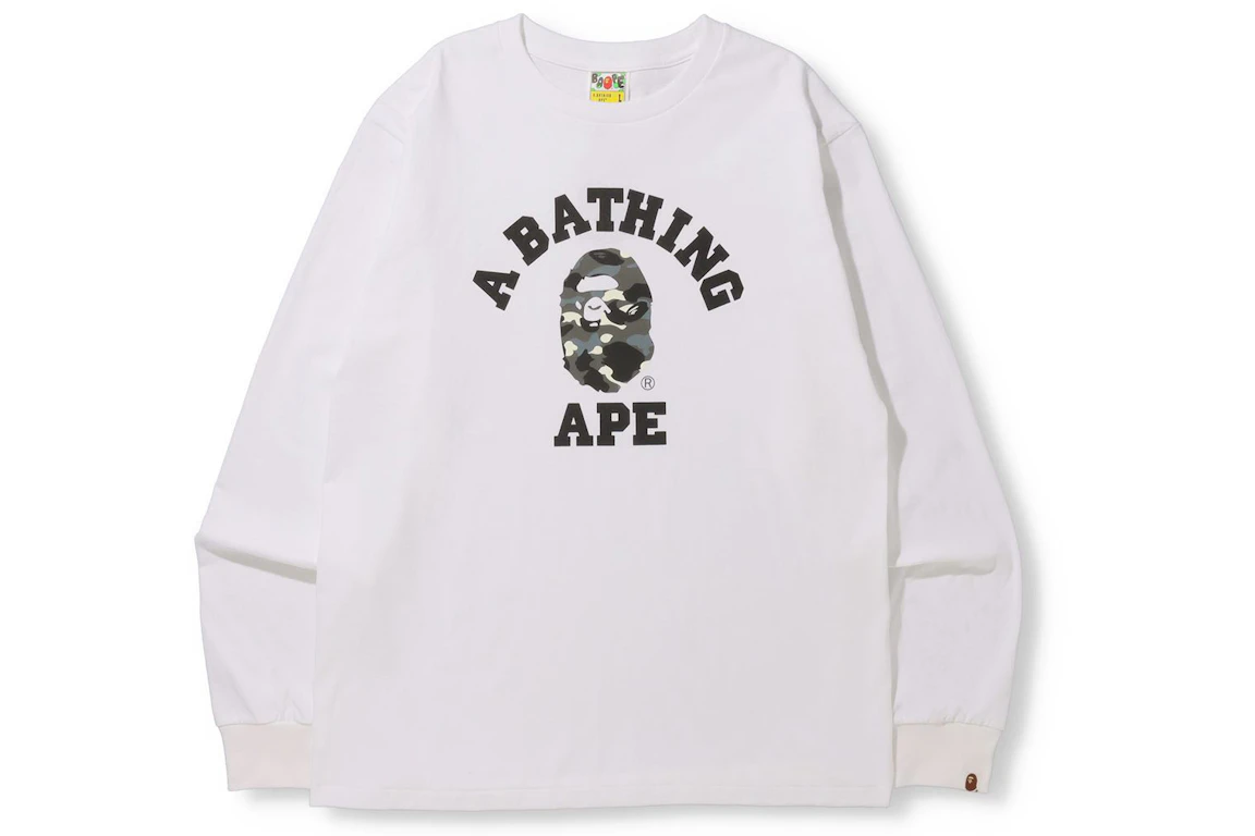 BAPE City Camo College Online Exclusive L/S Tee (FW21) White