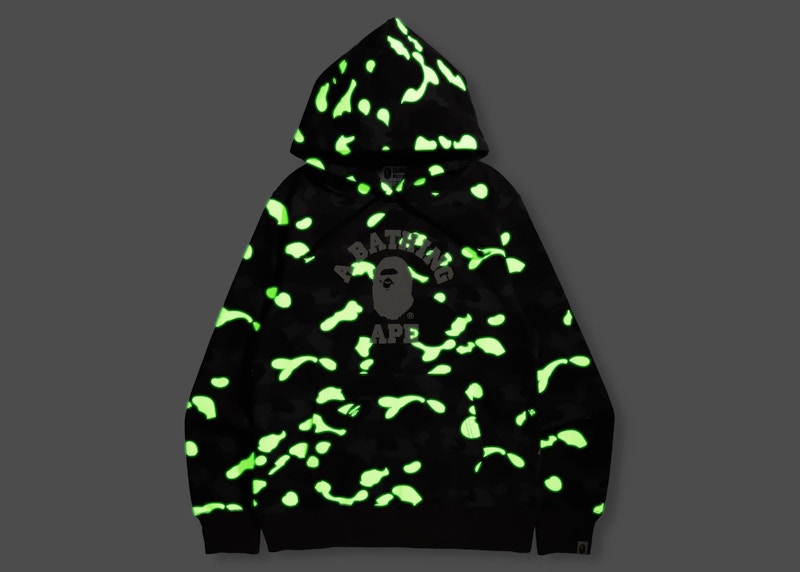 Bape city camo glow cheap in the dark hoodie