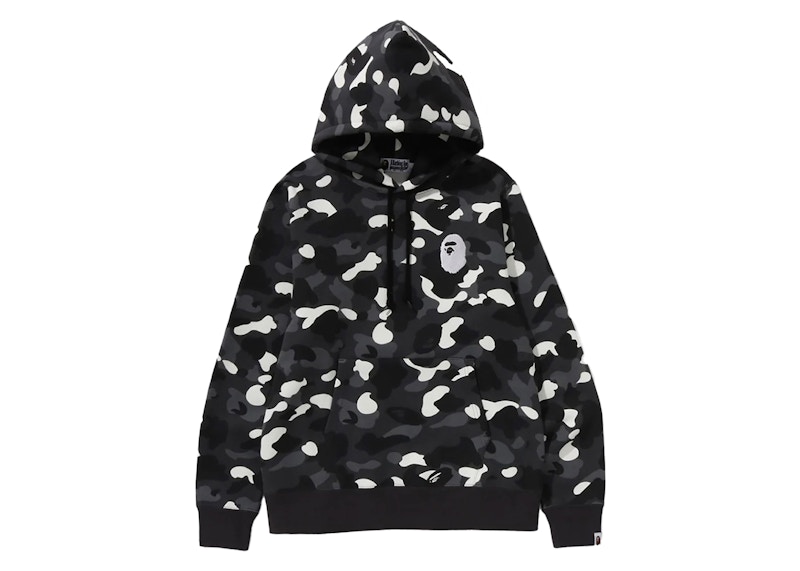 Black and white online bape hoodie